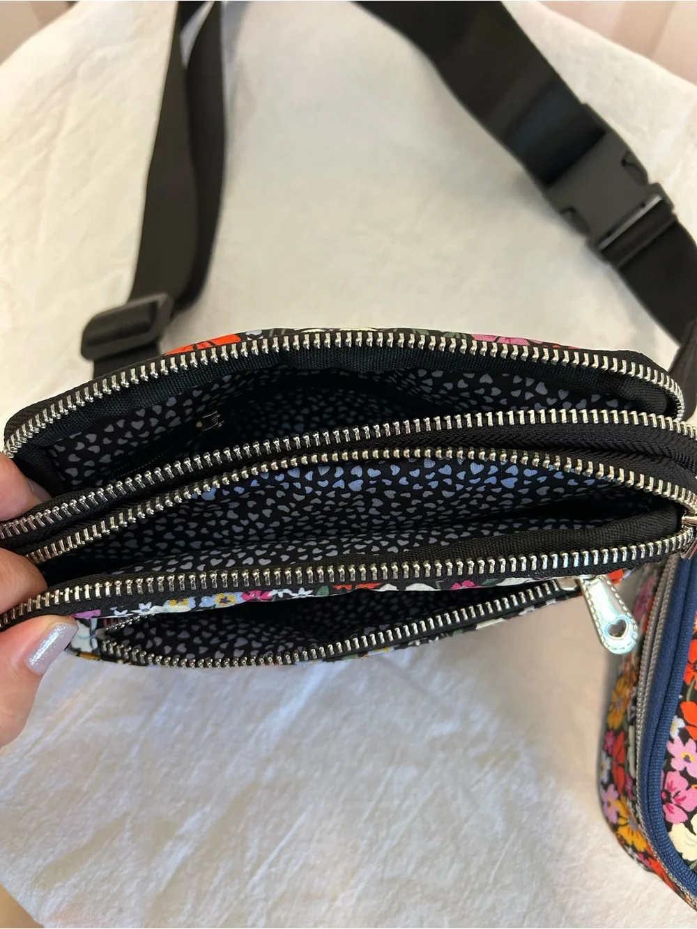 Brighton Multicolor Floral Jewelry Case and Belt Bag